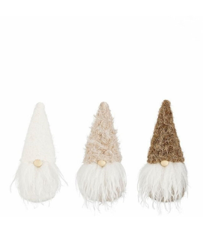 Décoration de gnome de Noël aux couleurs mélangées | Diamètre 6 centimètres | Hauteur 14 centimètres | Commande par 12 pièces