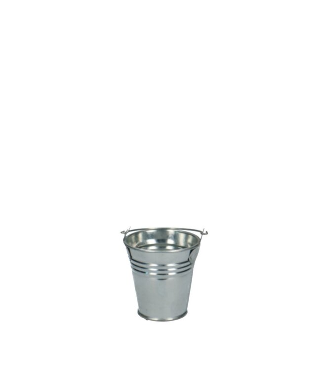 Silver-coloured Zinc Bucket Flower Pot Plant Pot | Size 6 x 6 centimetres | Available to order per 10 pieces