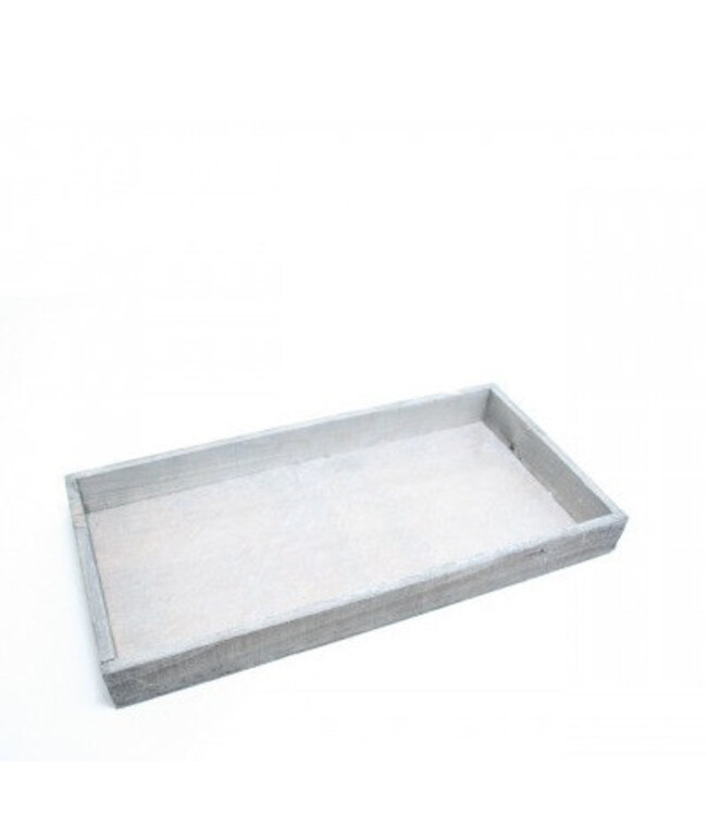 Grey wooden tray | Size 32 x 20 x 4 centimetres | Available to order in sets of 4