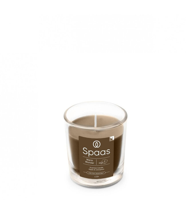 Light brown scented candle in glass Wonder | Diameter 7 centimetres | Height 7.5 centimetres | Available to order in sets of 6