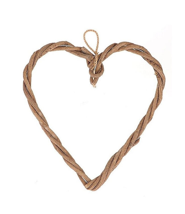 Naturally twisted heart pendants | Size 35 x 35 x 3 centimetres | Available to order in sets of 8
