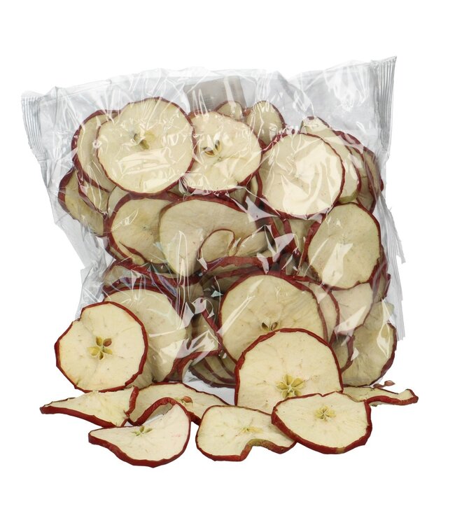 Red dried apple slices | Weight 200 grams per bag | Available to order in packs of 5 bags