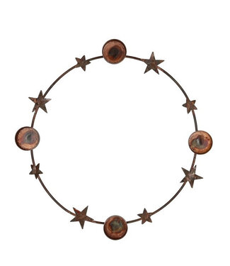 4A Bougeoir étoile en bronze pour Noël | Diamètre 34 centimètres | Par lot de 4 pièces