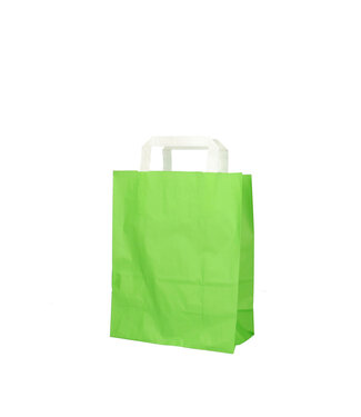 4A Sacs en papier vert clair | Dimensions 22 x 11 x 28 centimètres | Par 50 pièces