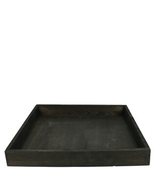 4A Plateau en bois brun foncé | Dimensions 30 x 30 x 4 centimètres | Par 4 pièces