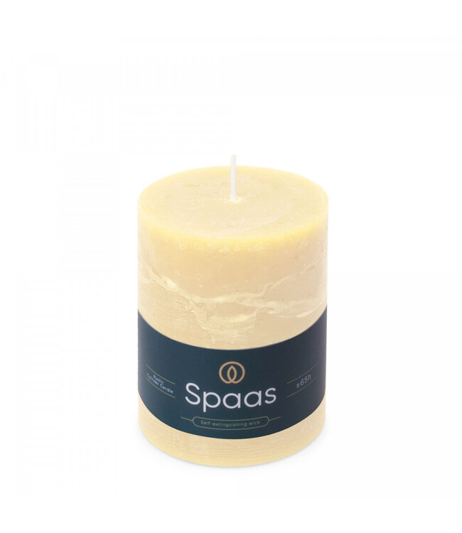 Bougie rustique crème | Diamètre 8 centimètres | Hauteur 11 centimètres | Commande par 6 pièces