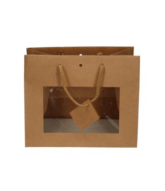4A Sacs cadeaux marron chic | Dimensions 14 x 24 x 19 centimètres | Par 10 pièces