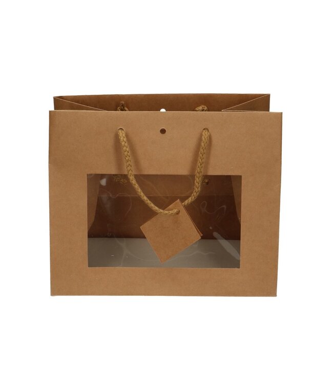 Brown gift bags chic | Size 14 x 24 x 19 centimetres | Available to order per 10 pieces