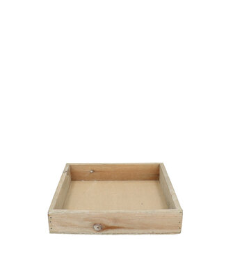 4A Lichtbruine houten dienblad | Afmeting 20 x 20 x 4 centimeter | Per 4 stuks