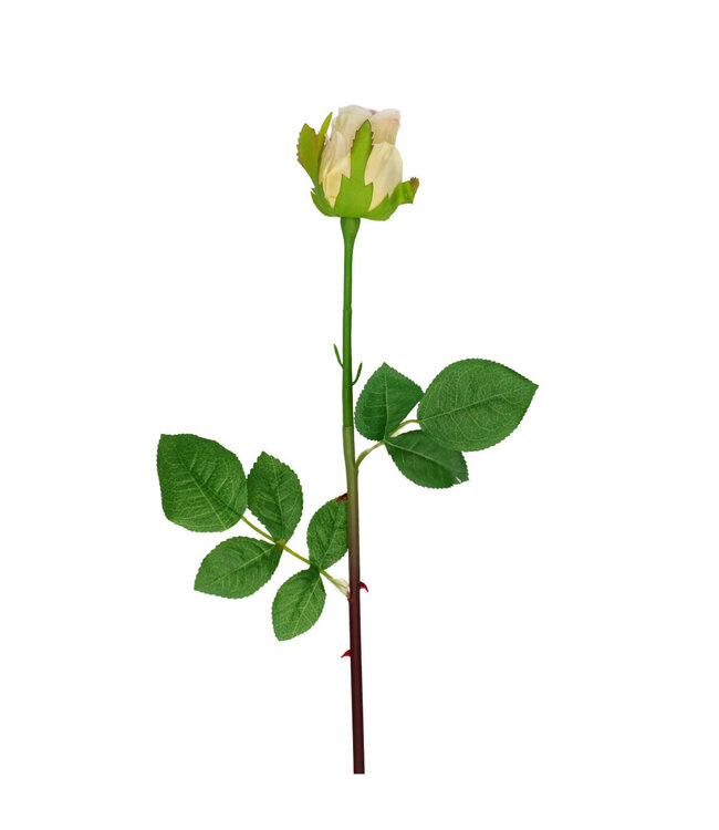 Cream-coloured Rose artificial flower | Rosa artificial flowers | Length 46 centimetres | Available to order per 24 pieces