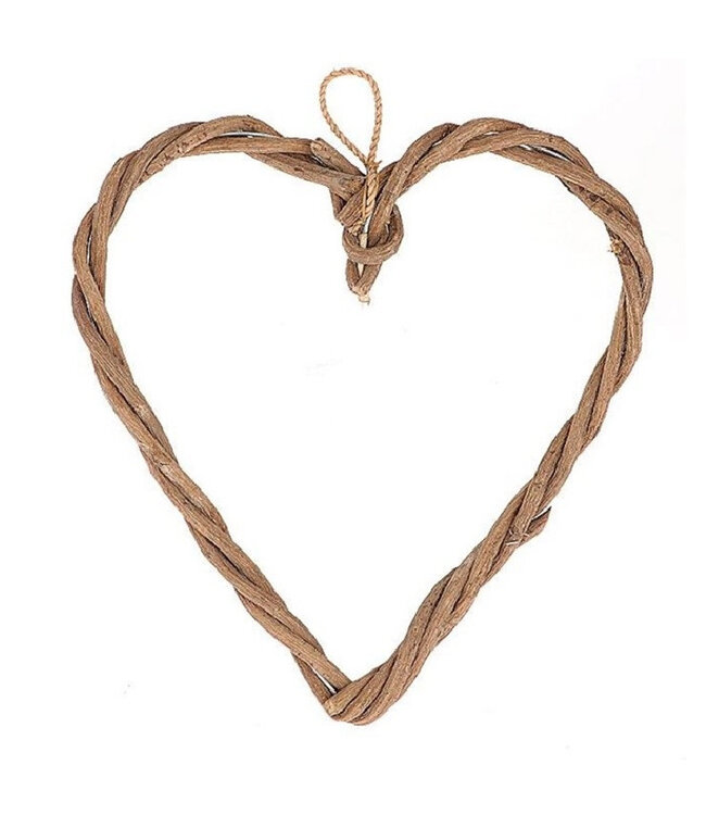 Naturally twisted heart pendants | Size 45 x 45 x 3 centimetres | Available to order in sets of 6