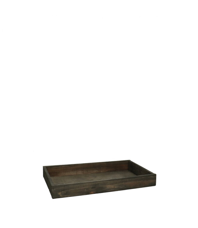 Plateau en bois brun foncé | Dimensions 32 x 20 x 4 centimètres | Commande par lot de 4 pièces