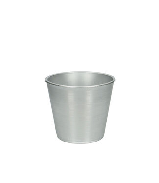 4A Pot de fleur en mélamine argenté | Diamètre 13 centimètres | Hauteur 11,5 centimètres | Par 12 pièces