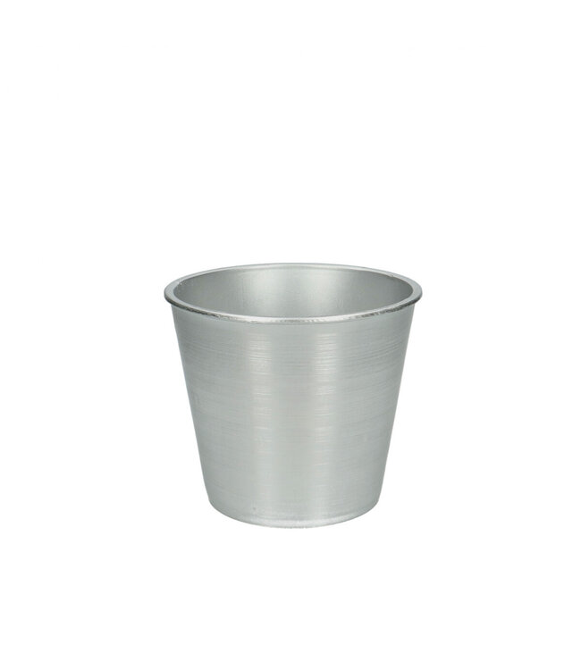 Silver Melamine Flower Pot | Diameter 13 centimetres | Height 11.5 centimetres | Available to order in sets of 12