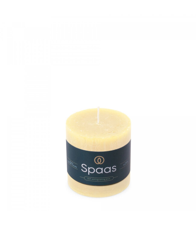 Bougie rustique crème | Diamètre 7 centimètres | Hauteur 7 centimètres | Commande par 8 pièces
