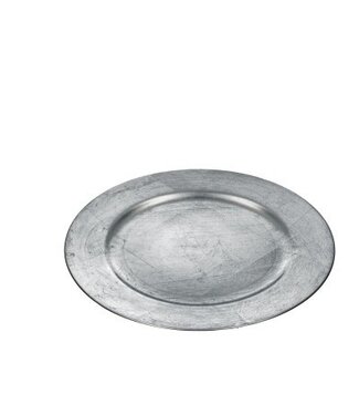 4A Assiette de Noël en mélamine argentée | Diamètre 33 centimètres | Par 12 pièces