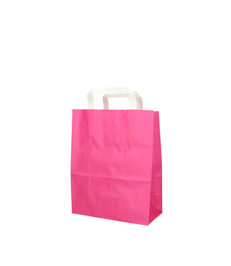 4A Sacs en papier fuchsia | Dimensions 22 x 11 x 28 centimètres | Par 50 pièces