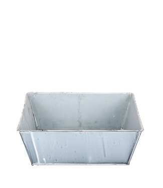 4A Pot de fleurs en zinc naturel Evan | Dimensions 24,5 x 7,5 centimètres | Par 10 pièces