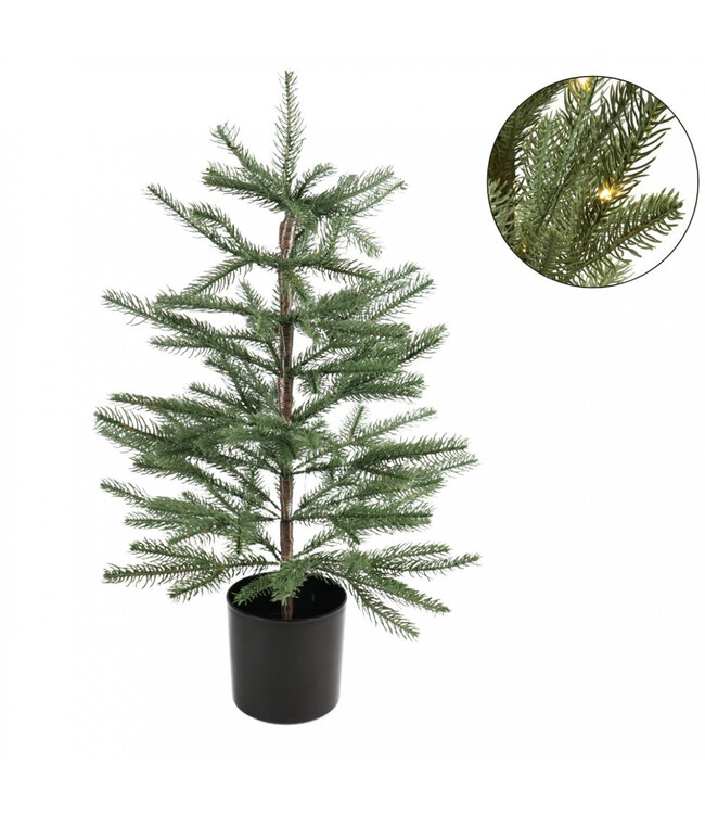 Sapin de Noël artificiel à LED vert | Diamètre 40 centimètres | Hauteur 60 centimètres | À commander par 4 pièces