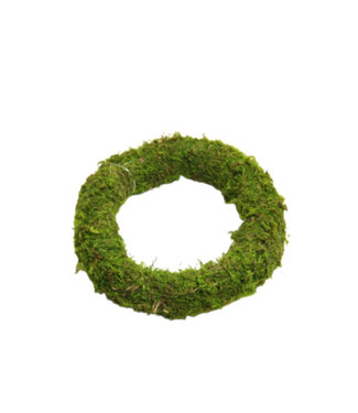 4A Couronne de mousse verte | Diamètre 15 centimètres | Par 12 pièces