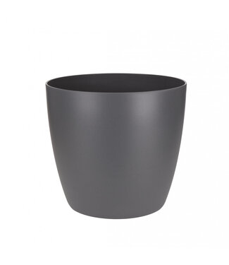 4A Pot de fleurs en plastique gris Bruxelles | Diamètre 25 centimètres | Hauteur 23 centimètres | Par 4 pièces