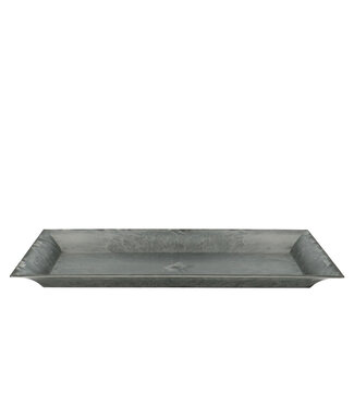 4A Assiette en mélamine plastique gris | Dimensions 36 x 17 x 2,5 centimètres | Par 18 pièces