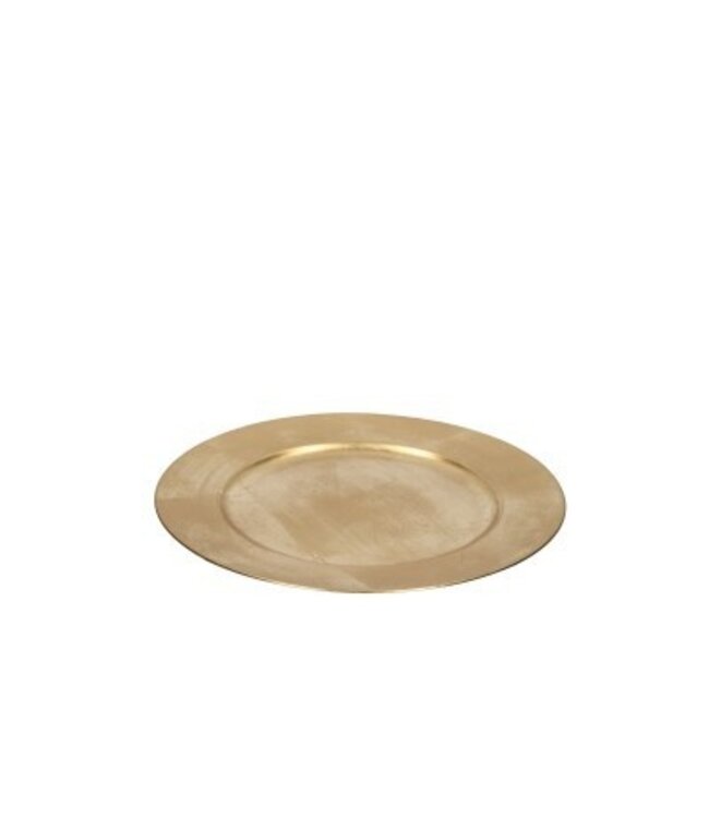 Assiette en mélamine dorée en forme de bateau | Diamètre 33 centimètres | Commande par 12 pièces