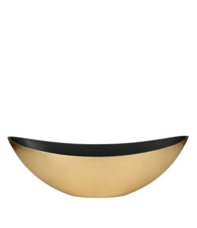 Bol en mélamine dorée en forme de bateau | Dimensions 39 x 12 x 13 centimètres | Commande par 12 pièces