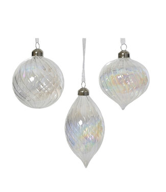 4A Boule de Noël en verre déco | Diamètre 80 millimètres | Par 12 pièces