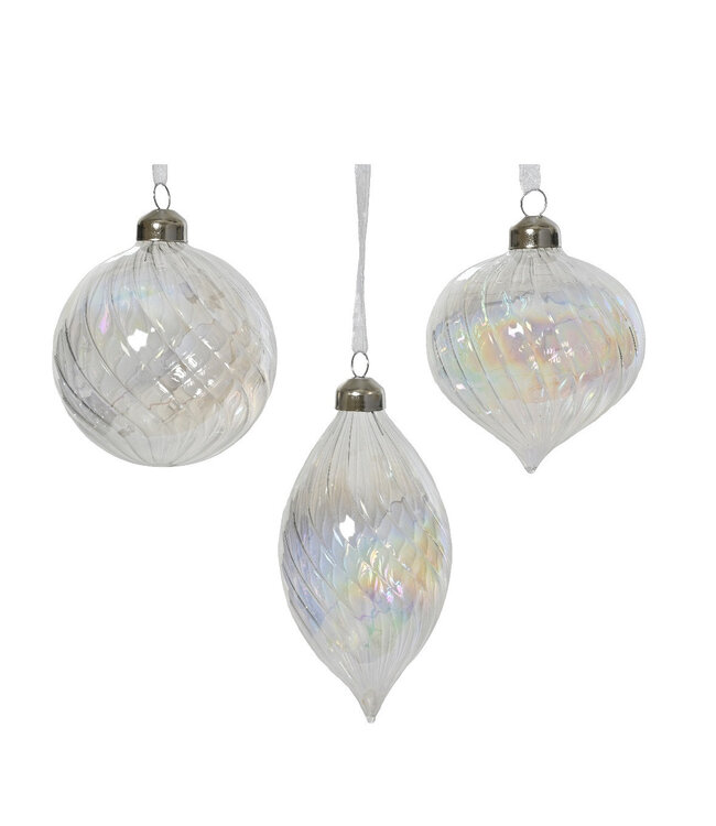 Boule de Noël en verre déco | Diamètre 80 millimètres | Commande par 12 pièces