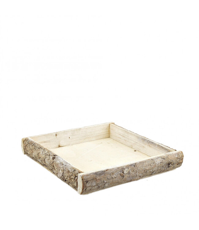 Plateau en bois de bouleau naturel | Dimensions 25 x 25 x 4 centimètres | Commande par 6 pièces