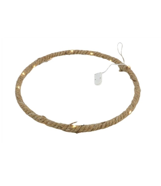 Light brown decorative LED hanging ring | Diameter 40 centimetres | Available to order in sets of 4