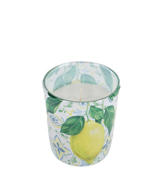 4A Bougie en verre naturelle blanche citron | Diamètre 7 centimètres | Hauteur 8 centimètres | Par 10 pièces