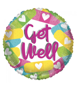 4A Pink Party! Eco Balloon "Get well" | Diameter 45 centimetres | Per 10 pieces