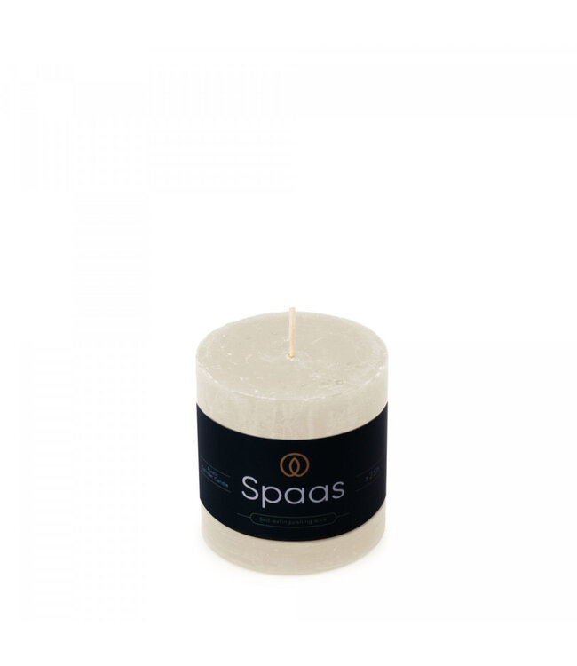 Natural white rustic pillar candle | Diameter 7 centimetres | Height 7 centimetres | Available to order in sets of 8