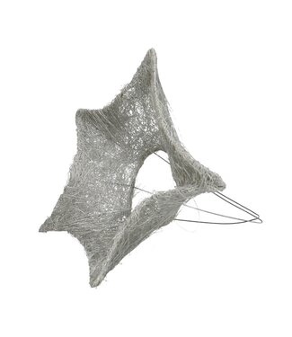4A Porte-bouquet argenté en sisal étoile | Diamètre 25 centimètres | Par 10 pièces