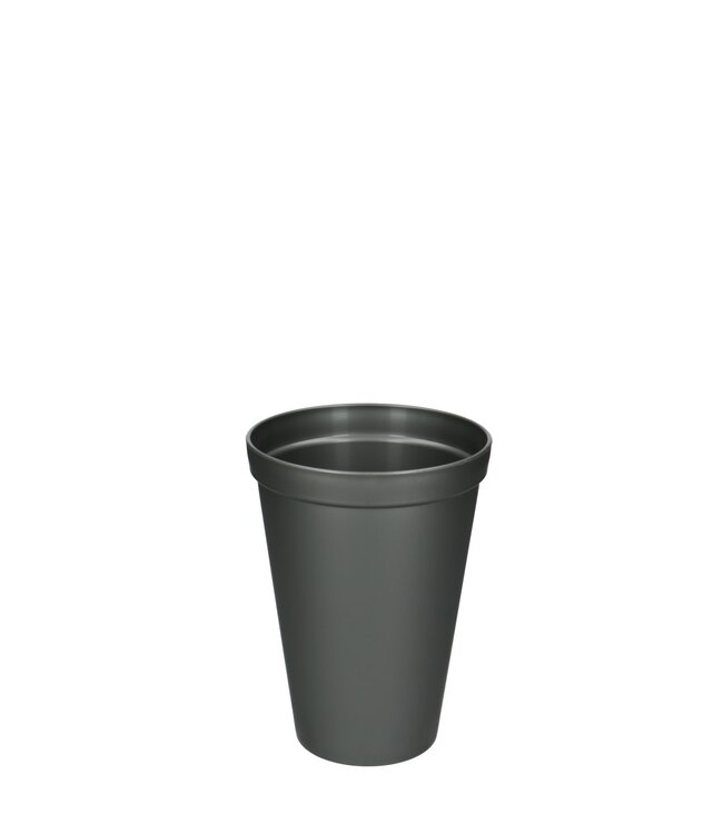 Vase en plastique gris | Diamètre 15 centimètres | Hauteur 20 centimètres | Contenance 2 litres | À commander à l'unité