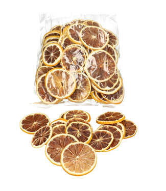 4A Tranches de citron vert séchées jaunes | Poids 250 grammes par sachet | Par 5 sachets