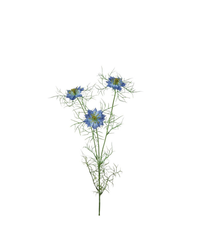 Blue Love-in-a-Mist artificial flower | Nigella artificial flowers | Length 62 centimetres | Available to order in sets of 6
