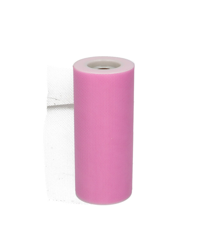 Pink Tulle Ribbon | Width 150 millimetres | Length 23 metres | Available per piece