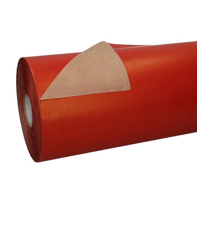 Papier brun rouge en rouleau | Largeur 60 centimètres | Poids du papier 50 grammes/m2 | Poids par rouleau 12 kilos | À commander à l'unité