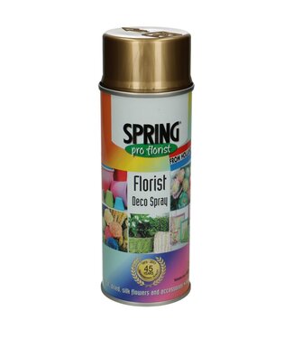 4A Peinture en aérosol dorée Brite Gold | Contenu 400 millilitres | Spring Pro Florist déco spray | Par pièce