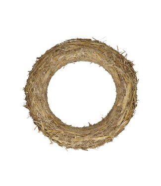 4A Couronne en paille naturelle | Diamètre 25 centimètres | Par 10 pièces