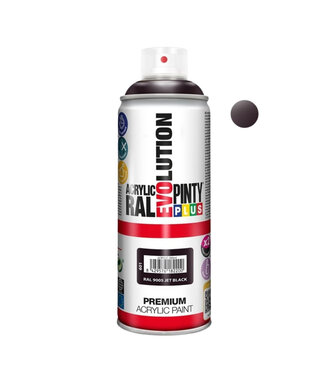 4A Peinture en spray acrylique noire Soft Black | Evolution Colorspray | Contenu 400 millilitres | Par pièce