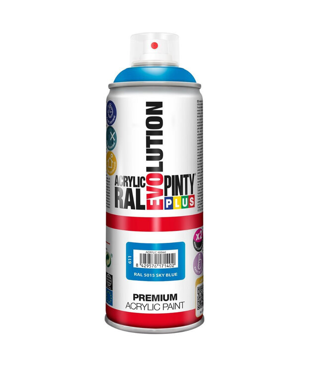 Peinture en aérosol acrylique bleu clair Soft Blue | Evolution Colorspray | Contenu 400 millilitres | Disponible à l'unité