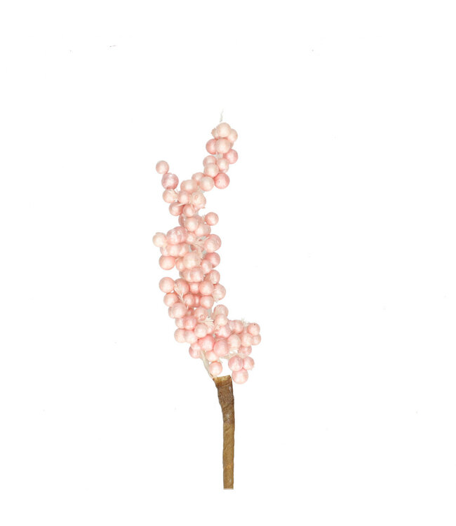 Baie de Noël rose clair | Longueur 50 centimètres | Dimensions 6 x 12 centimètres | Commande par 24 pièces