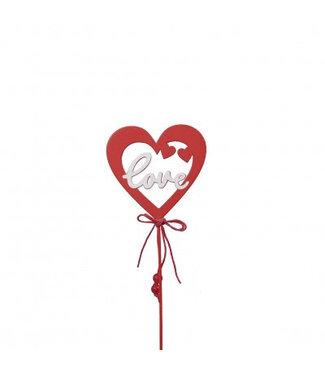 4A Red love heart pick | Length 20 centimetres | Diameter 7.5 centimetres | Per 18 pieces