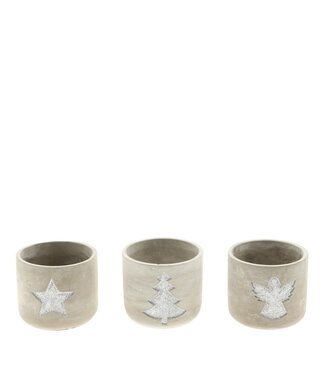 4A Pot de Noël aux couleurs mélangées avec texte "XMAS" | Dimensions 12 x 11 centimètres | Par 9 pièces