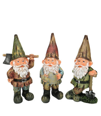 4A Mixed colours gnome decoration | Size 11 x 7 x 24 centimetres | Per 3 pieces