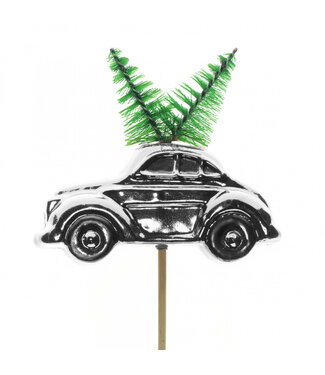4A Piquet voiture argentée avec arbre | Longueur 50 centimètres | Diamètre 10 centimètres | Par 25 pièces